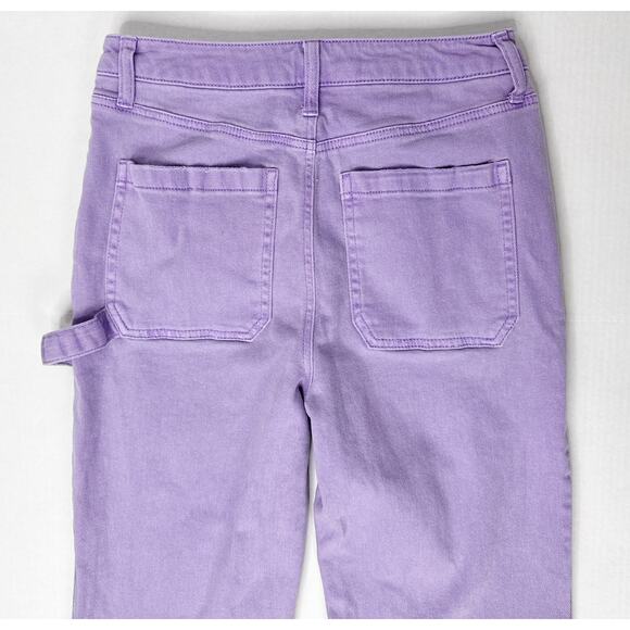 AFRM Fez Carpenter Jeans Purple Lavender Baggy Wide‎ Leg - Picture 7 of 10